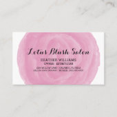 Pink Watercolor Circle Business Card Visitenkarte (Vorderseite)