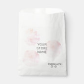 Pink Watercolor Circles Social Media Boutique Geschenktütchen (Vorderseite)