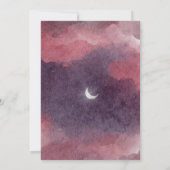 Pink Watercolor Cloud sky art baby dusche, Einladung (Rückseite)