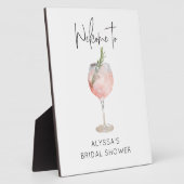 Pink Watercolor Cocktail Brautparty Willkommen Fotoplatte (Seite)