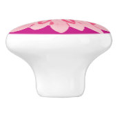 Pink Watercolor Daisies Keramikknauf (Seitenansicht)