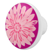 Pink Watercolor Daisies Keramikknauf (Rechts)