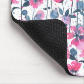 Pink Watercolor Daisies Mousepad (Ecke)