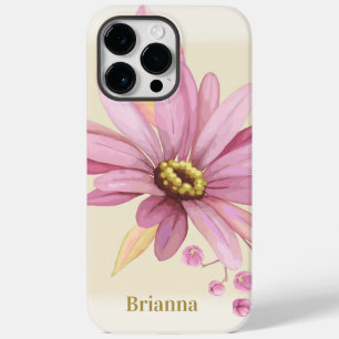 Pink Watercolor Daisy Case-Mate iPhone 14 Pro Max Hülle