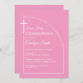 Pink Watercolor Einladung (Vorne/Hinten)