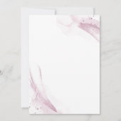 Pink Watercolor Elegant Wedding Einladung (Rückseite)