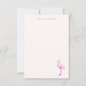 Pink Watercolor Flamingo Karte (Vorderseite)
