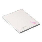 Pink Watercolor Flamingo Notepad Notizblock (angewinkelt)