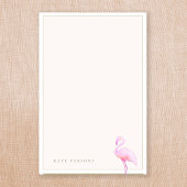 Pink Watercolor Flamingo Notepad Post-it Klebezettel