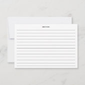 Pink Watercolor Flamingo Rezept Karte (Rückseite)