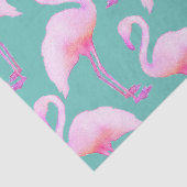 Pink Watercolor Flamingo Tissue Seidenpapier (Detail)