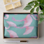 Pink Watercolor Flamingo Tissue Seidenpapier (Geschenk)