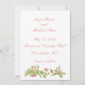 Pink Watercolor Flat Card (Rückseite)