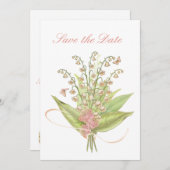 Pink Watercolor Flat Card (Vorne/Hinten)