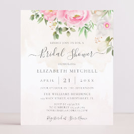 Pink Watercolor Floral Bridal Shower