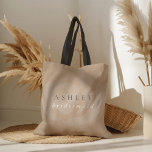 Pink Watercolor Floral Bridesmaid Tasche<br><div class="desc">Schönes rosa Aquarell Blumenstuben Tote Tasche. Mit einer subtilen Blume,  die als Hintergrund blüht.</div>