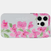 Pink Watercolor Floral Case-Mate iPhone Hülle (Rückseite (Horizontal))