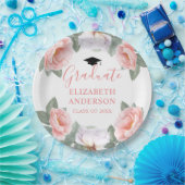 Pink Watercolor Floral Class of Party Pappteller (Party)