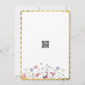 Pink watercolor floral flower einladung (Rückseite)