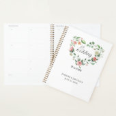 Pink Watercolor Floral Heart Wedding Planner Planer (Anzeige)