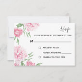 Pink Watercolor Floral Peñon | UAWG | Einladung (Vorderseite)