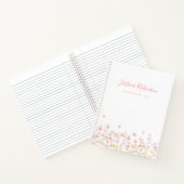 Pink Watercolor Floral Personalized Notizblock (Innenseite)