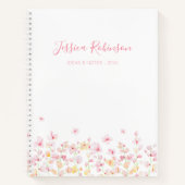 Pink Watercolor Floral Personalized Notizblock (Vorderseite)