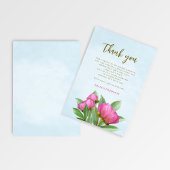 Pink Watercolor Floral Vielen Dank Dankeskarte