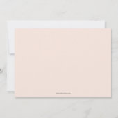 Pink Watercolor Florals Hochzeit Save The Date (Rückseite)