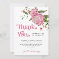 Pink Watercolor Flower Girl Babydusche