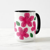 Pink Watercolor Flower Mug Tasse (VorderseiteRechts)