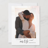 Pink Watercolor Flowers Bridal Shower Einladung (Rückseite)