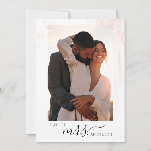 Pink Watercolor Flowers Bridal Shower Einladung (Rückseite)