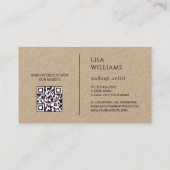 Pink Watercolor Flowers Kraft Visitenkarte (Rückseite)