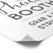 Pink Watercolor Foto Booth Wedding Sign Poster (Ecke)