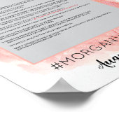 Pink Watercolor Foto Prompt Rahmen Poster (Ecke)