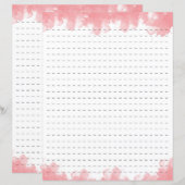 Pink Watercolor gestrichelte Papiertaschentücher (Vorne/Hinten)