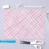 Pink Watercolor Gingham Party Tissue Paper Seidenpapier (Handwerk)