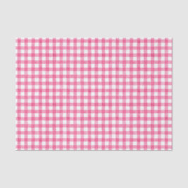 Pink Watercolor Gingham Tissue Paper Seidenpapier