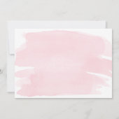 Pink Watercolor Gold Farewell Party Einladung (Rückseite)