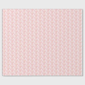 Pink Watercolor Gold Friedenszeichen Herz Geschenkpapier (Flach)