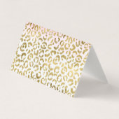 Pink Watercolor Gold Leopard Vielen Dank (Rückseite)