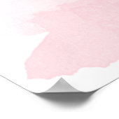 Pink Watercolor Gold Willkommenszeichen Poster (Ecke)