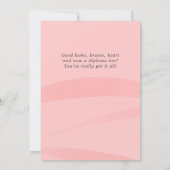 Pink Watercolor Graduate Herzlichen Glückwunsch 2  Karte (Rückseite)