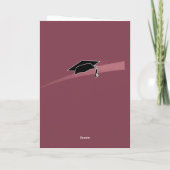 Pink Watercolor Graduate Herzlichen Glückwunsch 2  Karte (Rückseite)