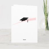 Pink Watercolor Graduate Herzlichen Glückwunsch 2 Karte (Rückseite)