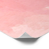 Pink Watercolor Guest Book Sign Poster (Ecke)