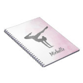 Pink Watercolor Gymnastik Notizblock (Rechte Seite)