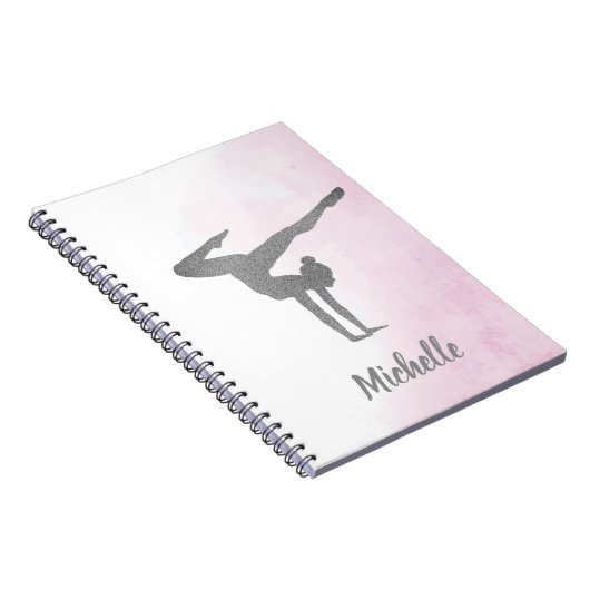 Pink Watercolor Gymnastik Notizblock (Rechte Seite)
