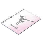 Pink Watercolor Gymnastik Notizblock (Linke Seite)